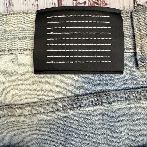 SERENEDE Jeans Men’s 42 Bandana Patch Distressed Tapered Y2K Streetwear - Picture 7 of 15